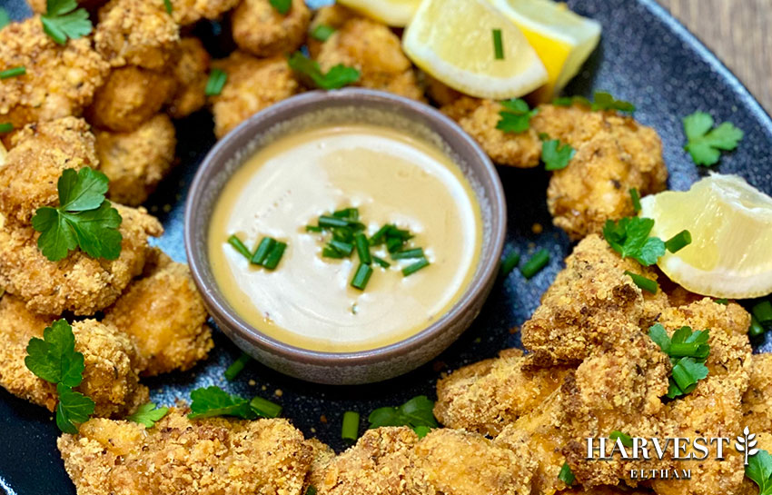 You are currently viewing Popcorn Chicken with Lemony Dipping Sauce