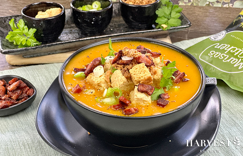 You are currently viewing Marisa’s Kitchen Pumpkin Soup with Chorizo & Croutons